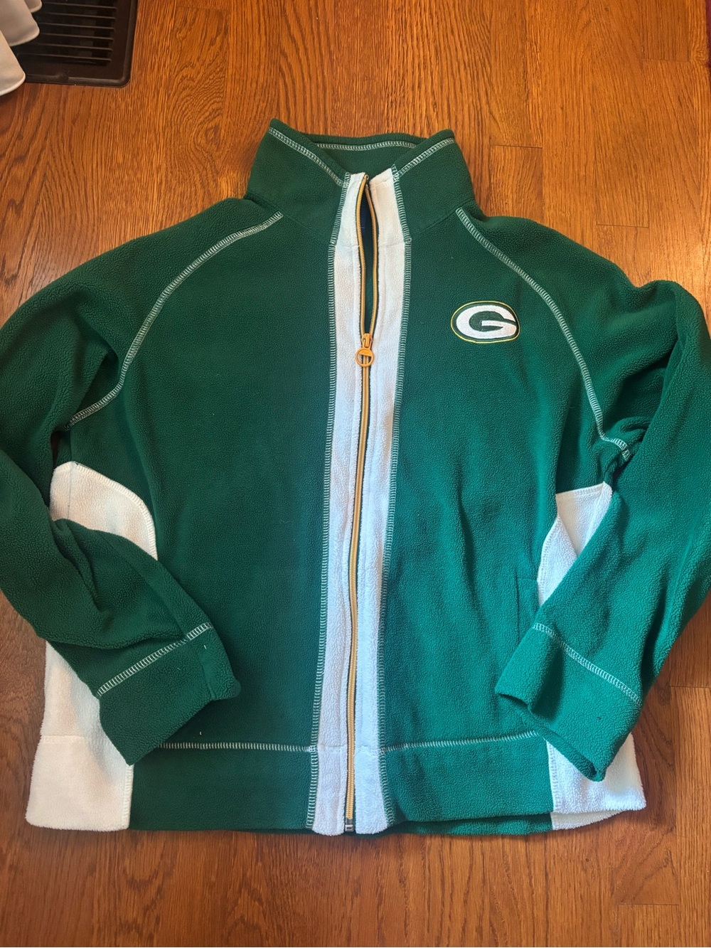 Vintage NFL Green Bay Packers Full-Zip Fleece Jacket size youth XL or women S